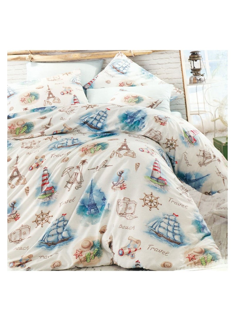 Family Bed Flat Bed sheet Cotton 3 pieces size 180 x 250 cm Model 171 from Family Bed Kids - Image 1