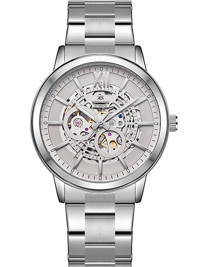 KENNETH SCOTT Men's Stainless Steel Automatic  Watch K24324-SBSX - 43.5 mm - Image 1