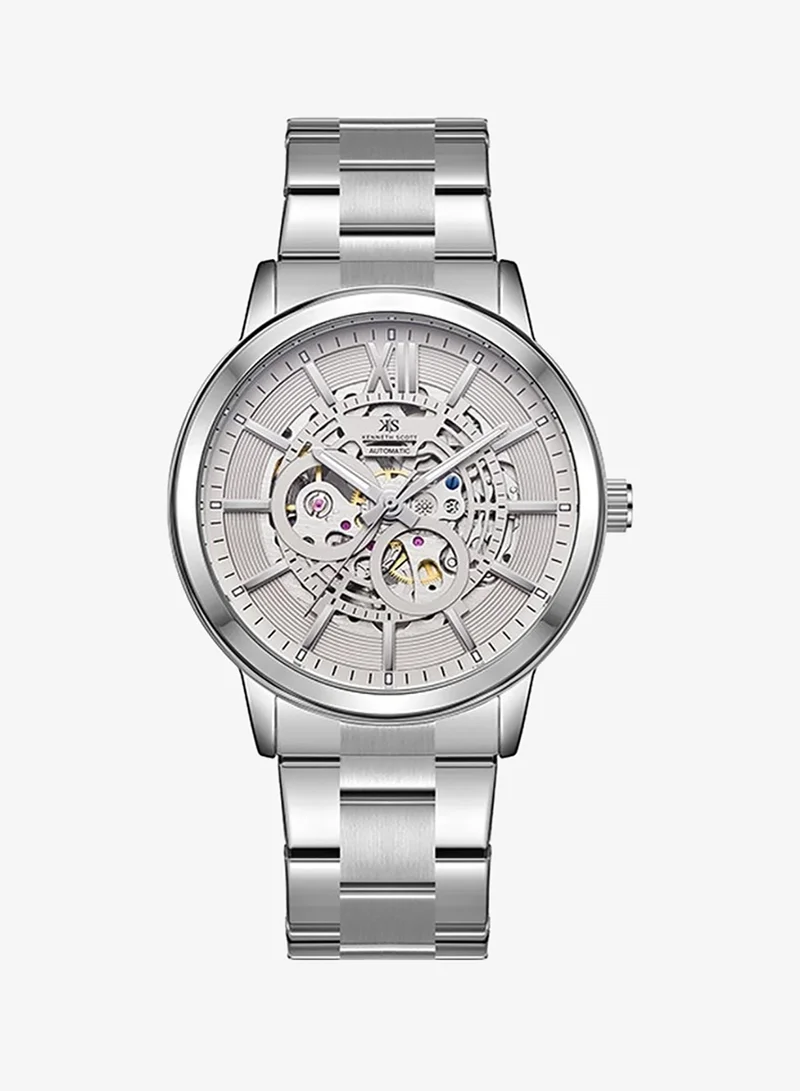 Kenneth Scott Men's Stainless Steel Automatic  Watch K24324-SBSX - 43.5 mm