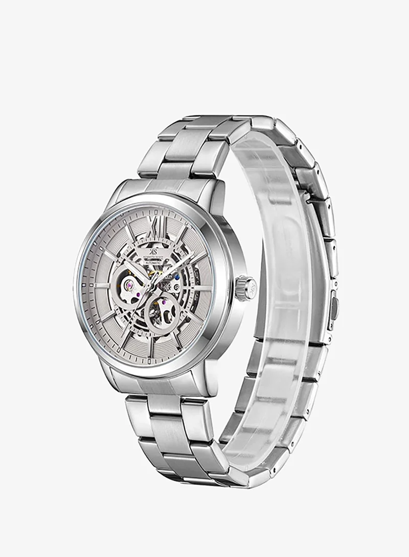 Kenneth Scott grey Men's Stainless Steel Automatic  Watch K24324-SBSX - 43.5 mm for Men | Best Price UAE