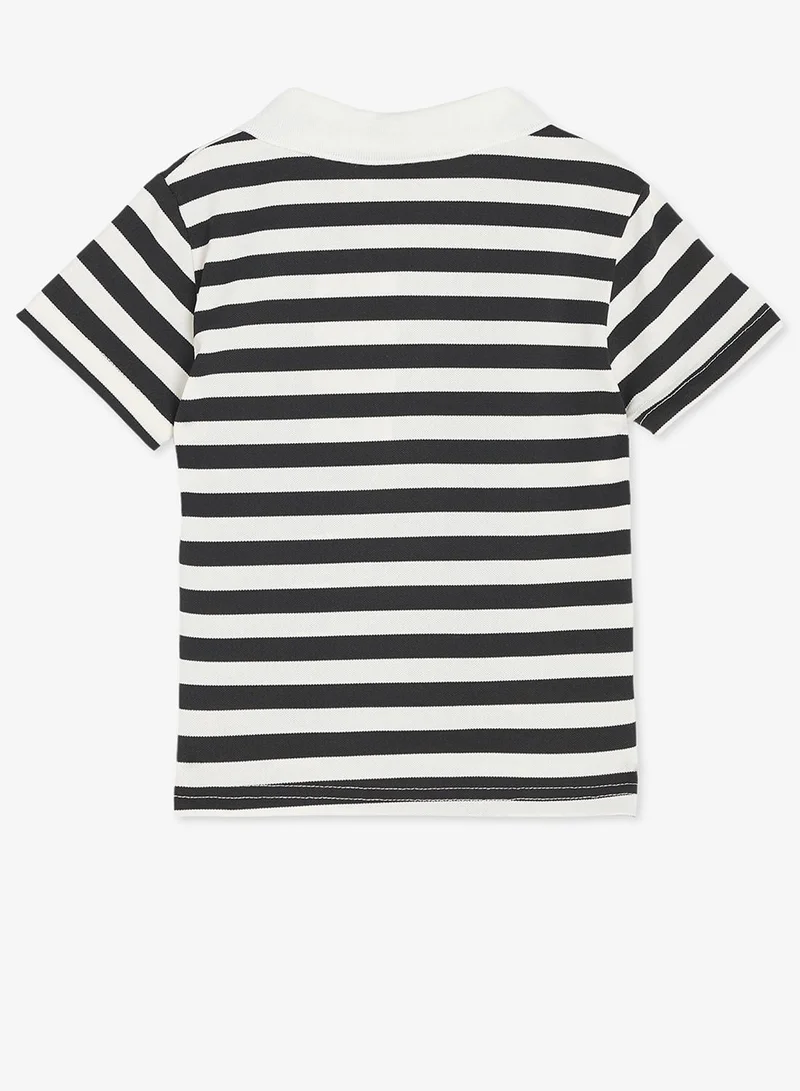 Pinata  Cotton Stripe Polo Tshirt and Shorts Set for Men | Best Price UAE