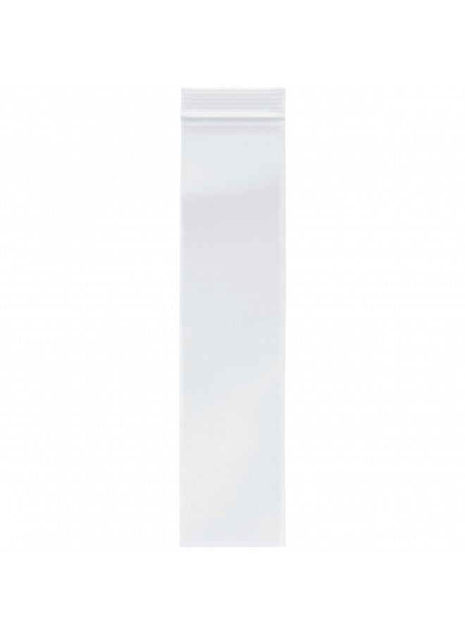 Plymor 3" x 12" (Pack of 100), 2 Mil Zipper Reclosable Plastic Bags - Image 1