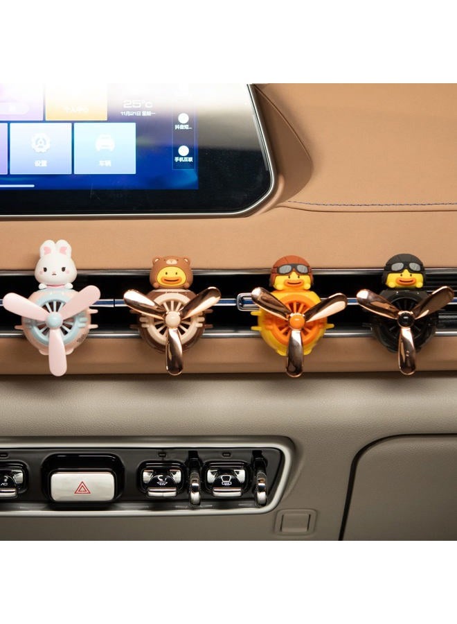Yokosea Pilot Black Warrior Rotating Propeller Car Diffuser Automotive Air Outlet Fan Creative Car Perfume Decoration - Image 5