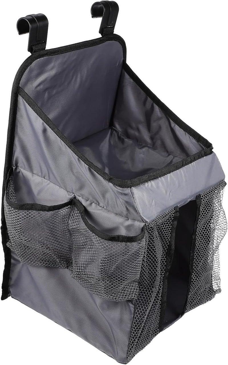 Nursery Diaper Organizer Hanging Storage Bag with Multi Pockets Foldable Crib Storage Pouch for Home Bedside Diaper Stacker - Image 1