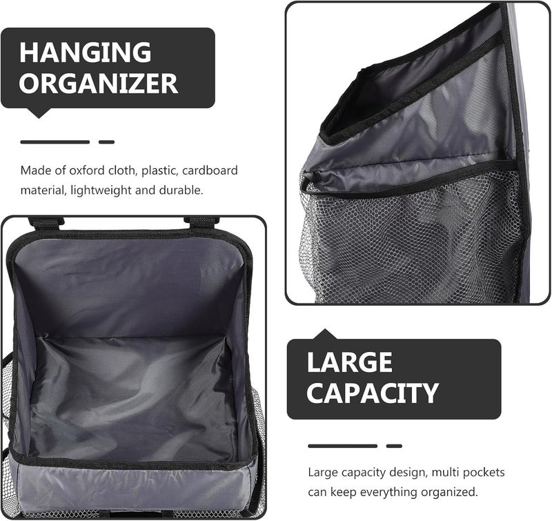 Nursery Diaper Organizer Hanging Storage Bag with Multi Pockets Foldable Crib Storage Pouch for Home Bedside Diaper Stacker - Image 3