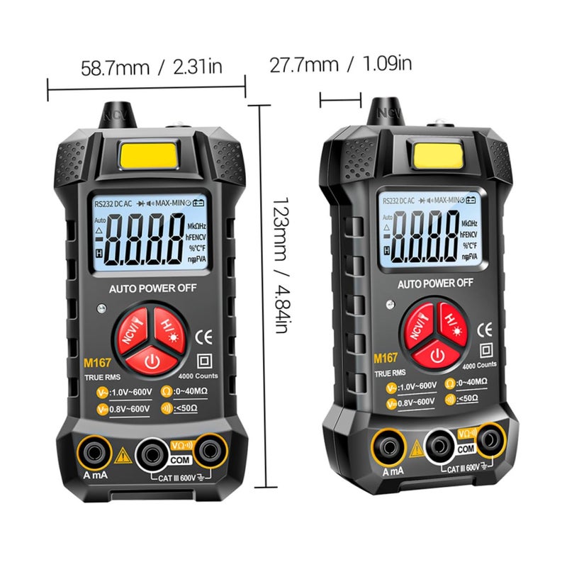 Automatic Digital Multimeter With Large Display ABS Material Safe Portable - Image 3
