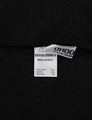 Ohoo Men's Fleece Turtleneck Sweater Slim Fit Lightweight Pullover / DCT001-BLACK-M - Image 5