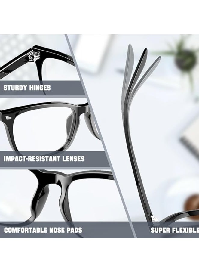 Retro - Blue Light Blocking Glasses for Men and Women, Gaming Computer Glasses Anti Glare Headache Eyes Strain Glasses with Blue Light Filter, Super Light Weight Reading TV PC Phone Computer Fashion Eye Glasses - Image 1