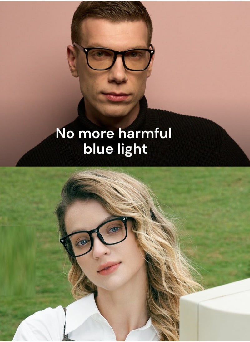 Retro - Blue Light Blocking Glasses for Men and Women, Gaming Computer Glasses Anti Glare Headache Eyes Strain Glasses with Blue Light Filter, Super Light Weight Reading TV PC Phone Computer Fashion Eye Glasses - Image 1