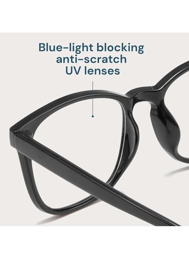 Retro - Blue Light Blocking Glasses for Men and Women, Gaming Computer Glasses Anti Glare Headache Eyes Strain Glasses with Blue Light Filter, Super Light Weight Reading TV PC Phone Computer Fashion Eye Glasses - Image 1