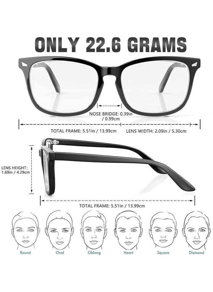 Retro - Blue Light Blocking Glasses for Men and Women, Gaming Computer Glasses Anti Glare Headache Eyes Strain Glasses with Blue Light Filter, Super Light Weight Reading TV PC Phone Computer Fashion Eye Glasses - Image 1