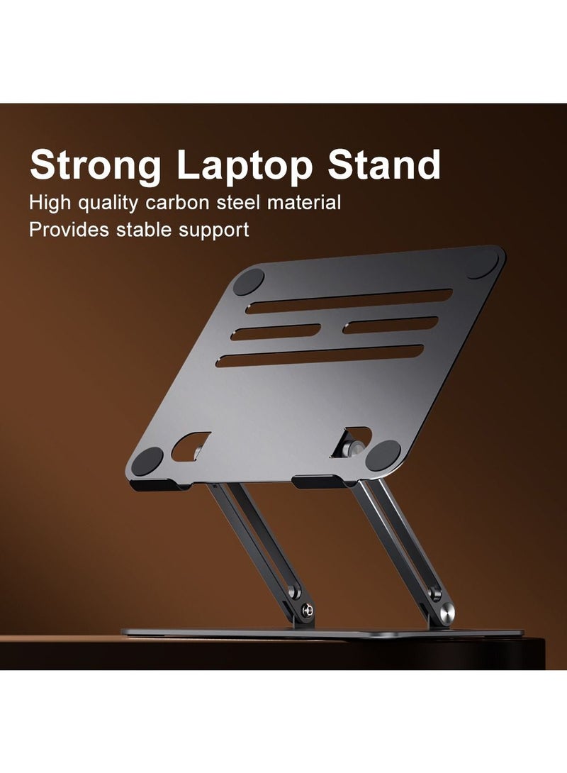 هوديوس قابل للتعديل وقابلة للطي قوس الكمبيوتر المحمول المعادن قوس كامل ينطبق على جميع أجهزة الكمبيوتر المحمولة وأقراص - Image 3