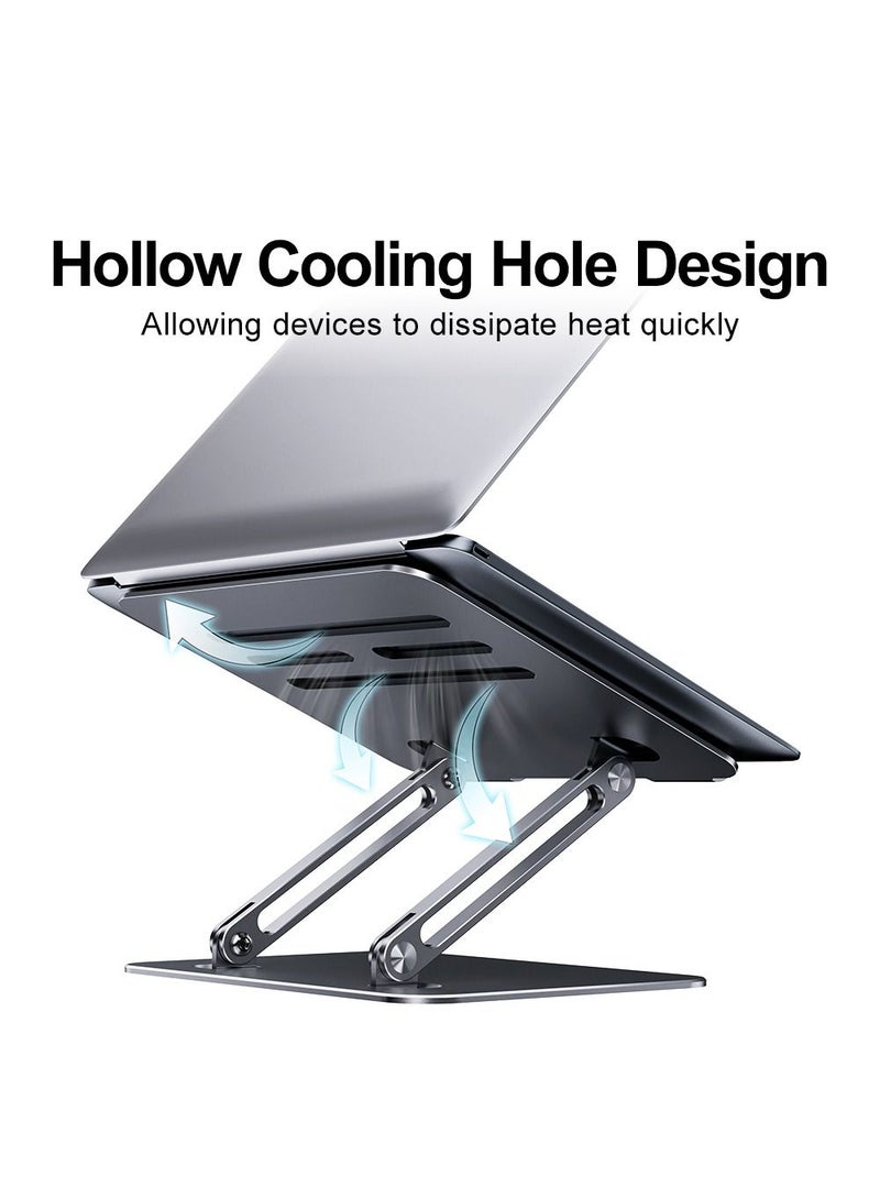 هوديوس قابل للتعديل وقابلة للطي قوس الكمبيوتر المحمول المعادن قوس كامل ينطبق على جميع أجهزة الكمبيوتر المحمولة وأقراص - Image 4