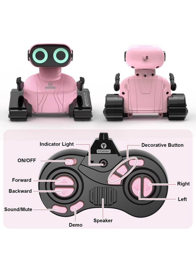 GILOBABY Robot Toys Remote Control Robot Toy Rc Robots For Kids With Led Eyes Flexible Head & Arms Dance Moves And Music Birthday Gifts For Girls Ages 5+ Years (Pink) - Image 4