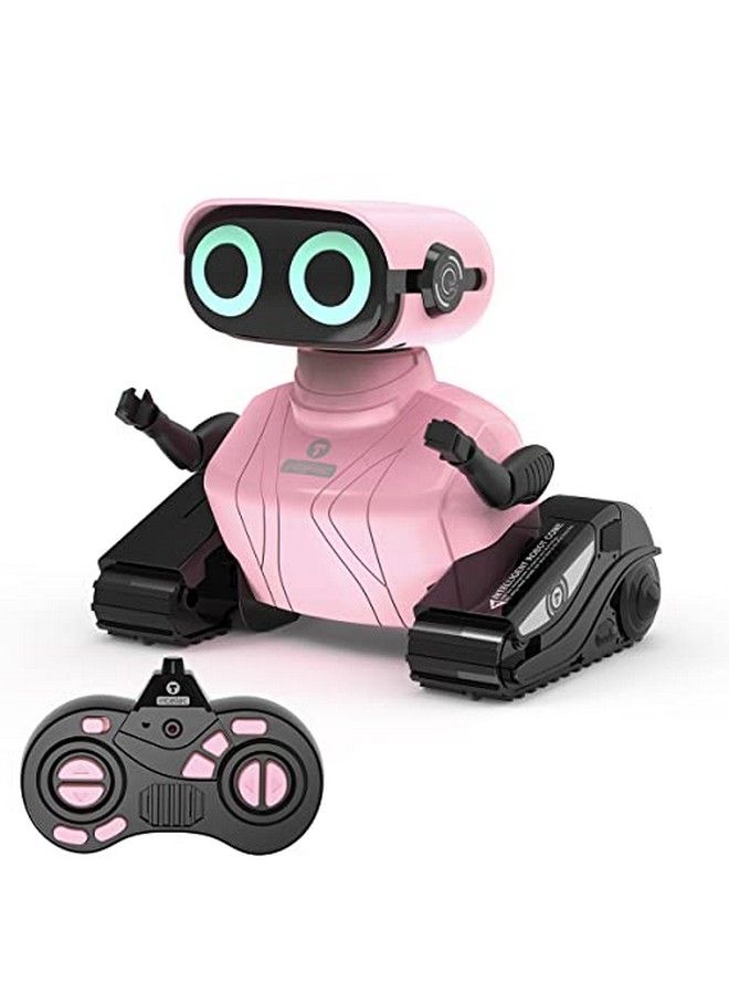 GILOBABY Robot Toys Remote Control Robot Toy Rc Robots For Kids With Led Eyes Flexible Head & Arms Dance Moves And Music Birthday Gifts For Girls Ages 5+ Years (Pink) - Image 1