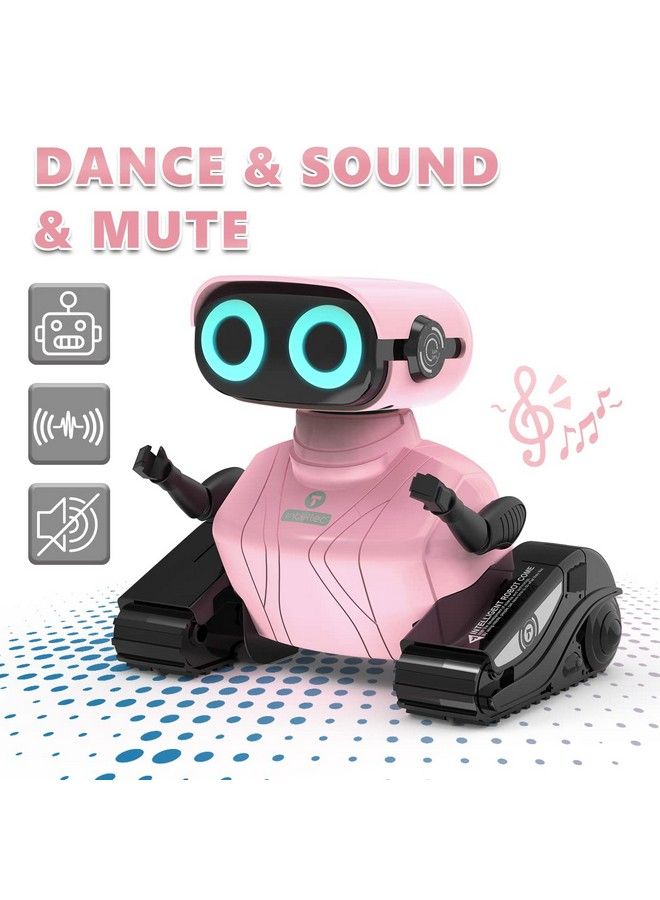 GILOBABY Robot Toys Remote Control Robot Toy Rc Robots For Kids With Led Eyes Flexible Head & Arms Dance Moves And Music Birthday Gifts For Girls Ages 5+ Years (Pink) - Image 5
