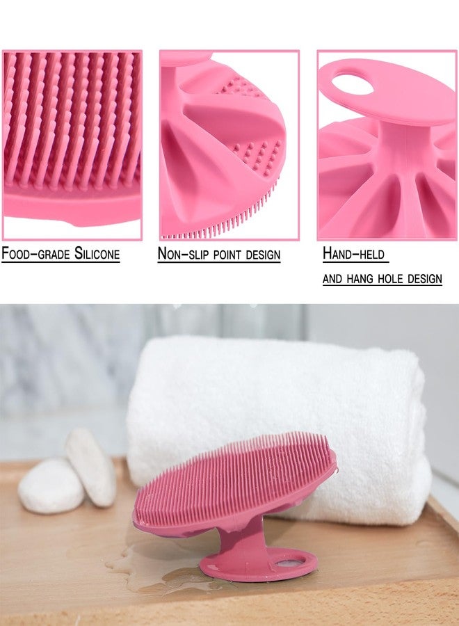 INNERNEED Soft Silicone Body Cleansing Brush Shower Scrubber, Gentle Exfoliating and Massage for All Kinds of Skin (Pink) - Image 4