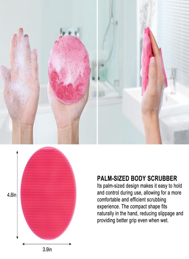 INNERNEED Soft Silicone Body Cleansing Brush Shower Scrubber, Gentle Exfoliating and Massage for All Kinds of Skin (Pink) - Image 2