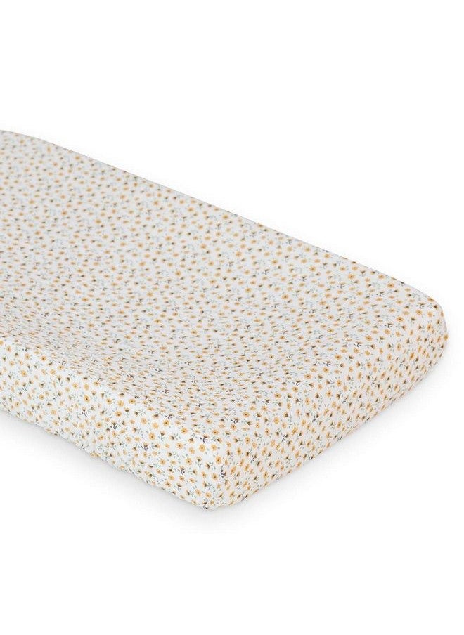 lulujo Soft Cotton Baby Change Pad Cover (Vintage Floral)  - Image 1