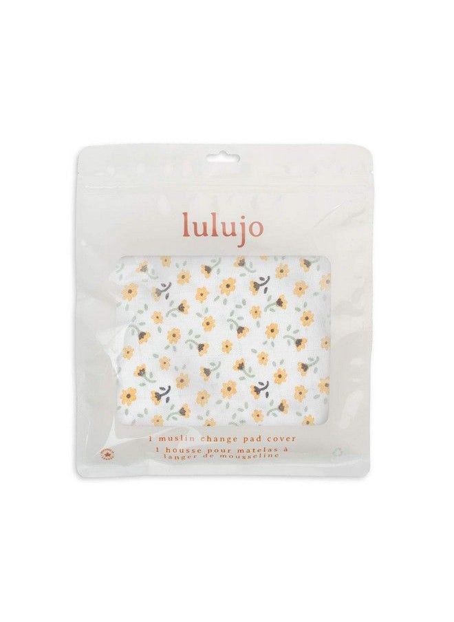 lulujo Soft Cotton Baby Change Pad Cover (Vintage Floral)  - Image 3
