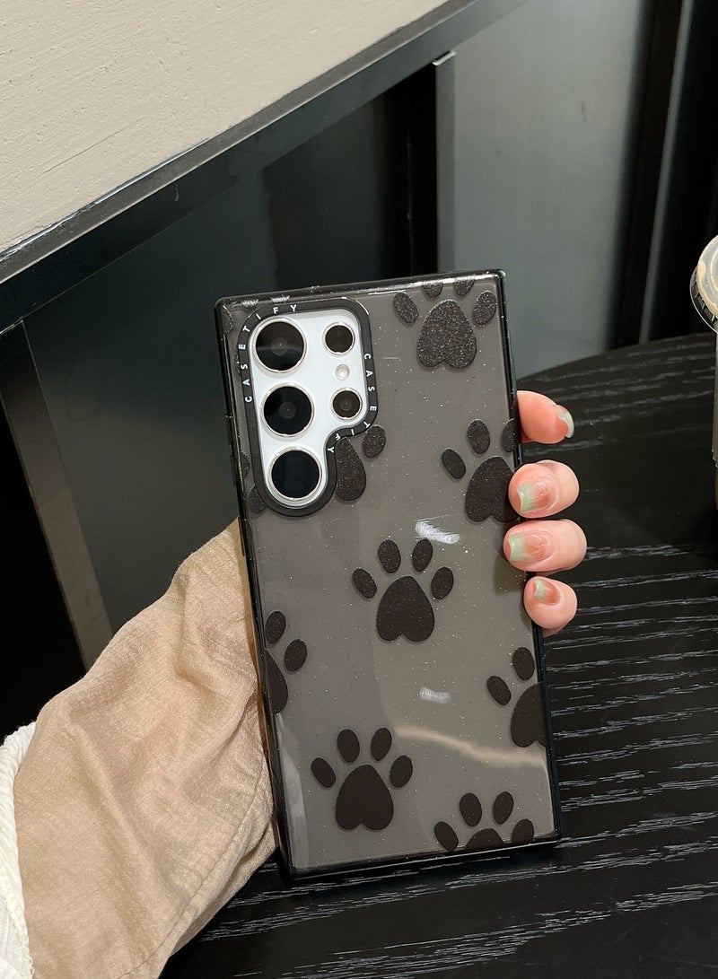 Paw Trail Elegance: Samsung Galaxy S23 Ultra Case