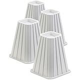 Honey Can Do Honey-Can-Do STO-01006 Stackable Bed Risers, 4-Pack, White  - Image 1
