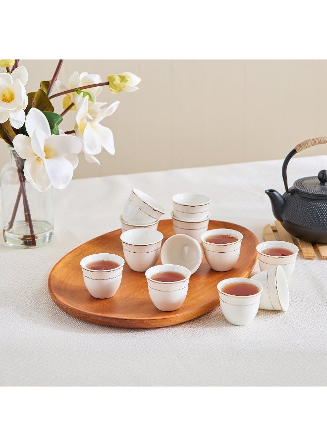 Home Box طقم أكواب قهوة 12 قطعة بتصميم ذهبي - Image 3