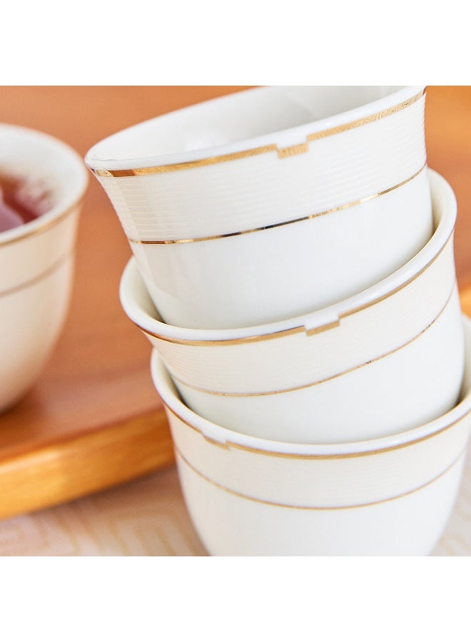 Home Box طقم أكواب قهوة 12 قطعة بتصميم ذهبي - Image 2