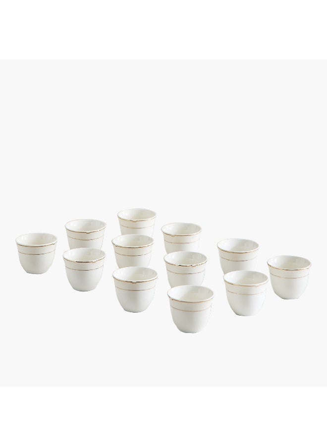 Home Box طقم أكواب قهوة 12 قطعة بتصميم ذهبي - Image 4