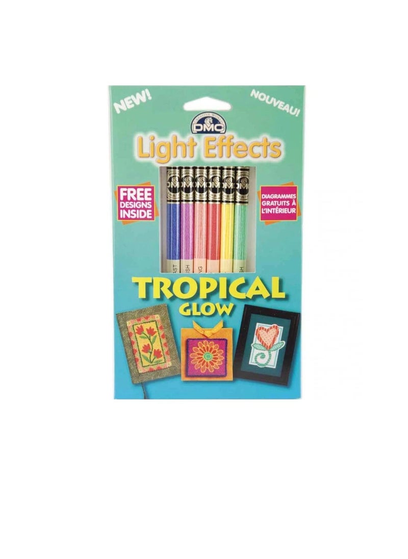 DMC DMC Light Effects Floss Pack 8.7yd 6/Pkg Tropical Glow  - Image 1