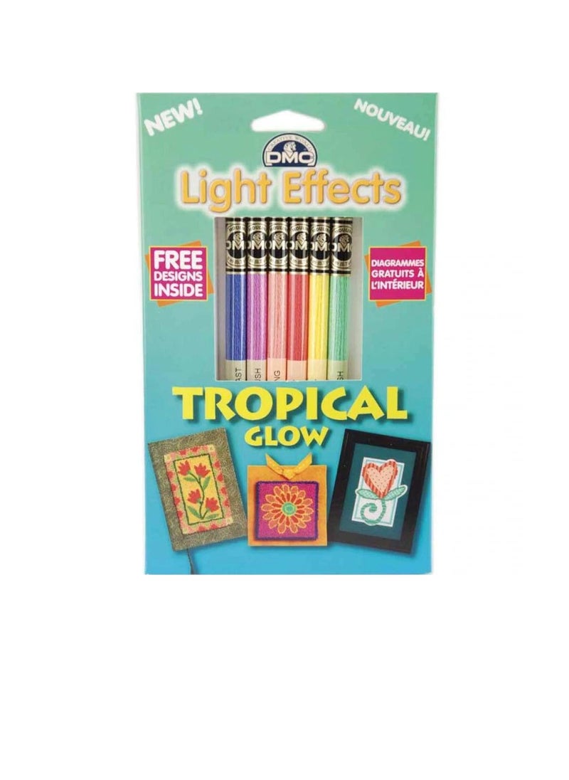 DMC DMC Light Effects Floss Pack 8.7yd 6/Pkg Tropical Glow  - Image 3