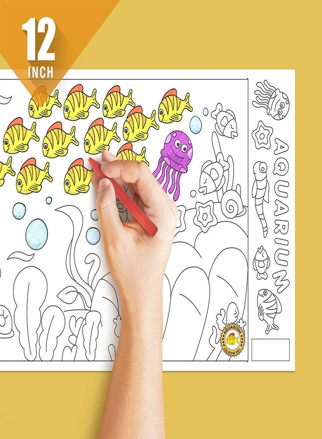 Inkmeo | Aquarium Reusable Wall Colouring Roll | AR Enabled | Interactive Educational Learning Chart | for Kids | Ages 2+ | Return Gift | Size (12 X 84 Inches) | Marine Life,Aquatic Adventure - Image 5