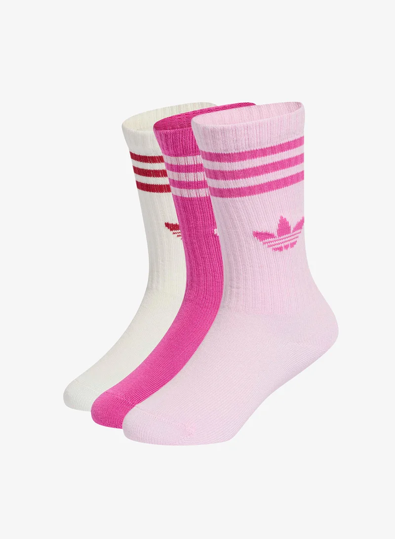 Adidas Originals Kids 3 Pack Crew Socks