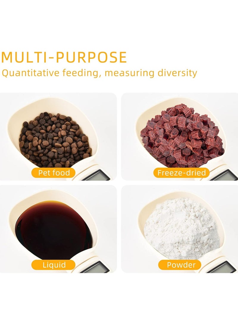 دانم ملعقة قياس رقمية مع شاشة LCD - ملعقة قياس آمنة غذائيًا وخالية من مادة BPA للمطبخ والقهوة وطعام الحيوانات الأليفة والخبز (أبيض) - Image 2