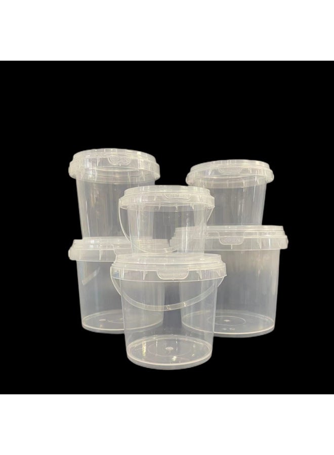 Food Grade Pp Transparent Plastic Round Barrel Goo Card Packaging Barrel Storage Barrel Ice Powder Milk Tea Fruit Tea Barrel Small Square Barrel - Image 2