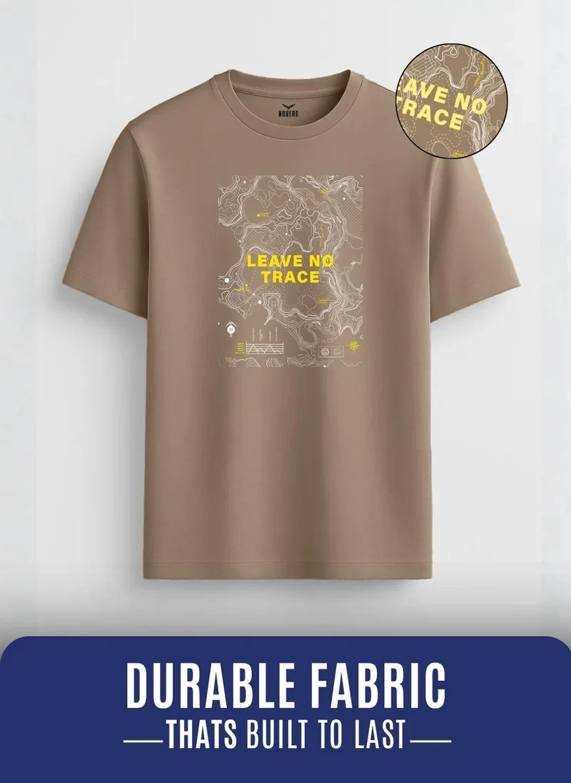 NOBERO Dark Taupe NOBERO Men's Premium Printed Regualr T-Shirt for Men | Best Price UAE