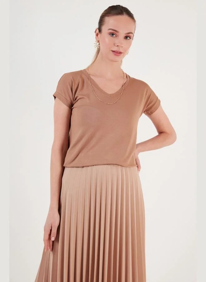 Lela Lela V-Neck Relaxed Fit Blouse with Slit Detail, 2-Pack, Women's Blouse 5862000S2