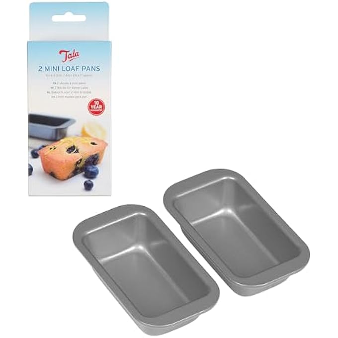 Tala Everyday Two Mini Loaf Pans NonStick Cake Pan Cake Tin Even Heat Distribution Easy Food Release Dishwasher Fridge And Freezer Safe Ideal For Bread And Cakes - Image 2