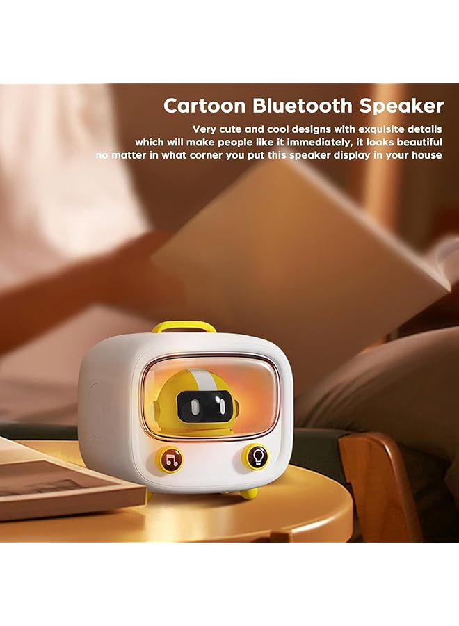 erorex Wireless Bluetooth Speaker Cartoon Bluetooth Speaker With Night Light Robot Portable Mini Wireless Bluetooth Speaker For Kids With Loud Volume Bluetooth 5.0 For Bedroom Home Office - Image 4