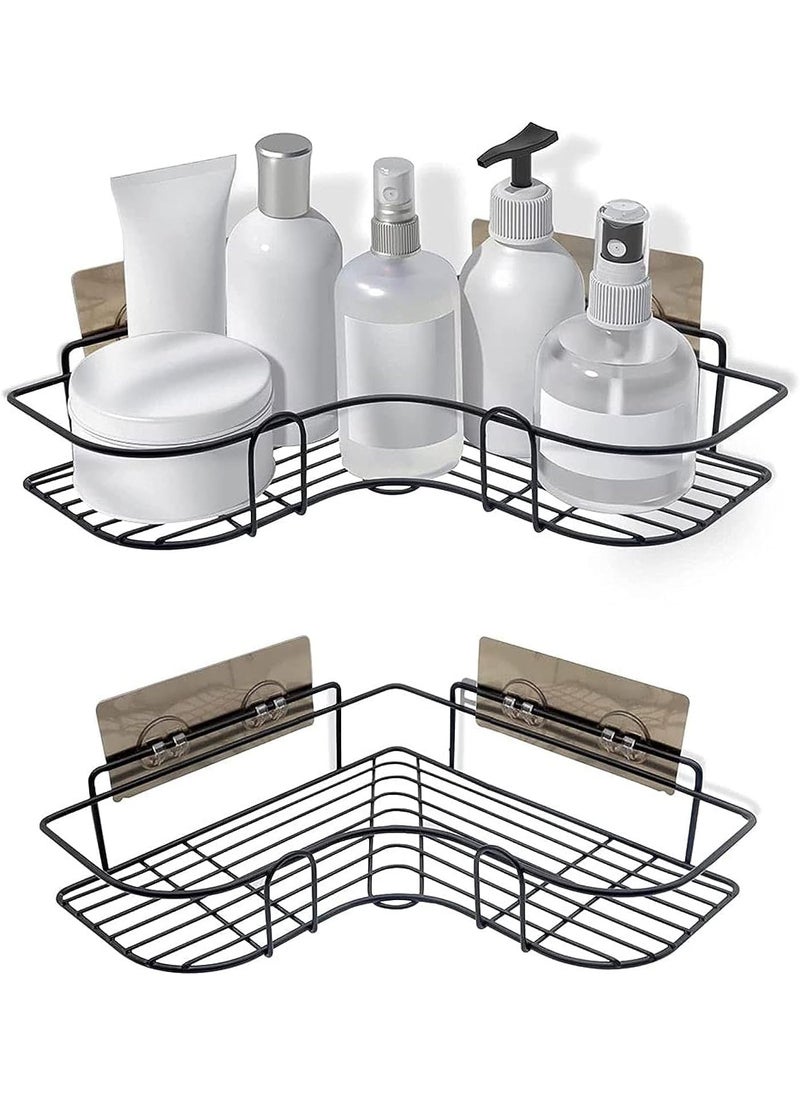 Wall-Mounted Bathroom Corner Shelf Organizer for Shampoo and Bath Accessories - Image 1