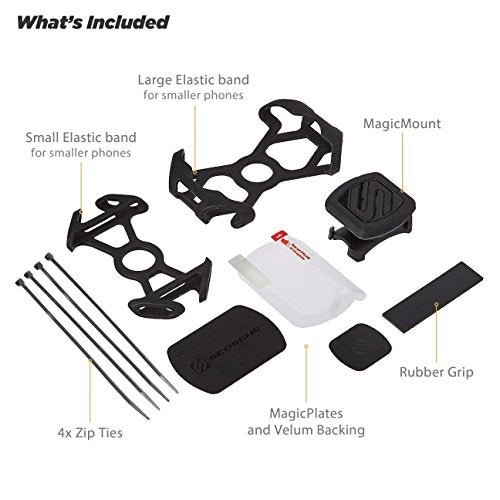 Scosche MBM2SMI MagicMount Magnetic Bike Phone Mount, Universal Fit, 360 views, Adjustable Rubber Elastic Bands, Magnet Mount for Cellphone - Image 2