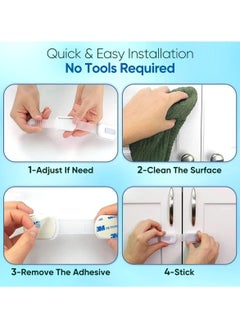 ORiTi Child Safety Latches (6-Pack) | Cabinet Locks Baby Proofing| Baby Proofing set Strong and adjustable child locks suitable to lock door, fridge, toilet seat, cabinet, drawer, window, and oven  - Image 5