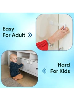 ORiTi Child Safety Latches (6-Pack) | Cabinet Locks Baby Proofing| Baby Proofing set Strong and adjustable child locks suitable to lock door, fridge, toilet seat, cabinet, drawer, window, and oven  - Image 2