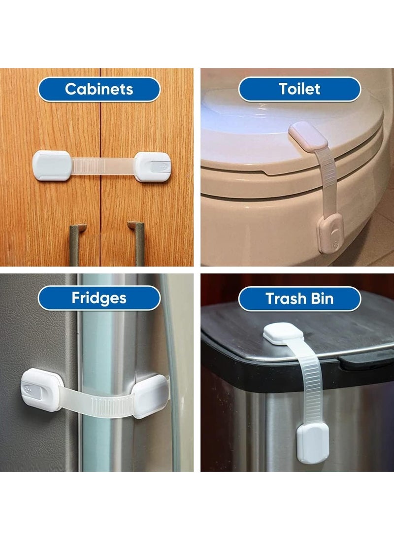 ORiTi - Child Safety Latches (6-Pack) | Cabinet Locks Baby Proofing| Baby Proofing set Strong and adjustable child locks suitable to lock door, fridge, toilet seat, cabinet, drawer, window, and oven - Image 1