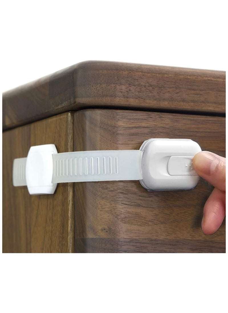 ORiTi - Child Safety Latches (6-Pack) | Cabinet Locks Baby Proofing| Baby Proofing set Strong and adjustable child locks suitable to lock door, fridge, toilet seat, cabinet, drawer, window, and oven - Image 1