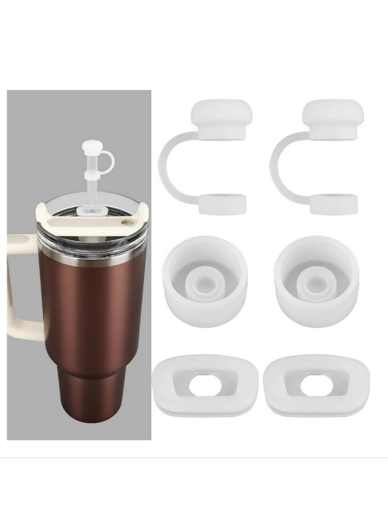6Pcs Silicone Spill Proof Stopper Set for Stanley Cup 2.0 – Leak-Resistant Straw Cap and Spill Stopper Accessories for 40oz & 30oz Tumblers - Image 1