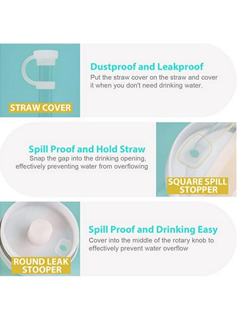 6Pcs Silicone Spill Proof Stopper Set for Stanley Cup 2.0 – Leak-Resistant Straw Cap and Spill Stopper Accessories for 40oz & 30oz Tumblers - Image 4