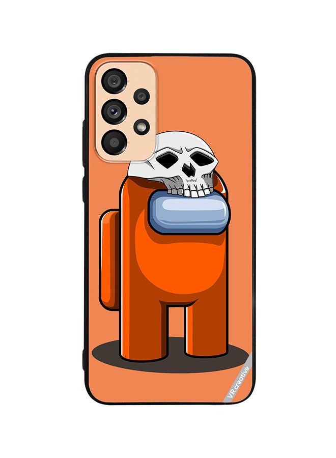 VR CREATIVE Protective Case Cover For Samsung Galaxy A72 Orange Game Among Us In Halloween Design Multicolour - Image 1