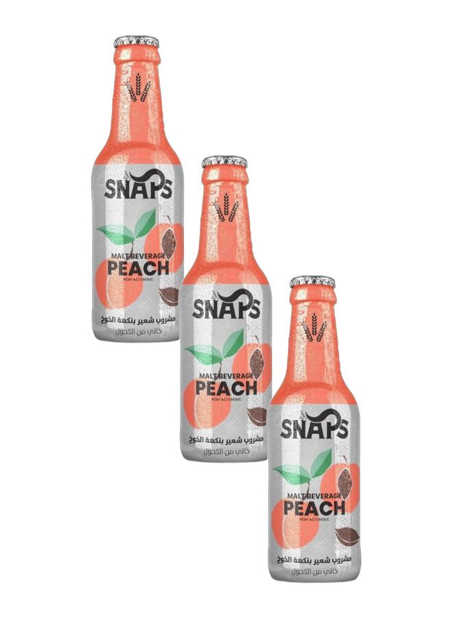 Snaps Peach Malt Non Alcoholic Drink 250grams (Pack of 3) - Image 1