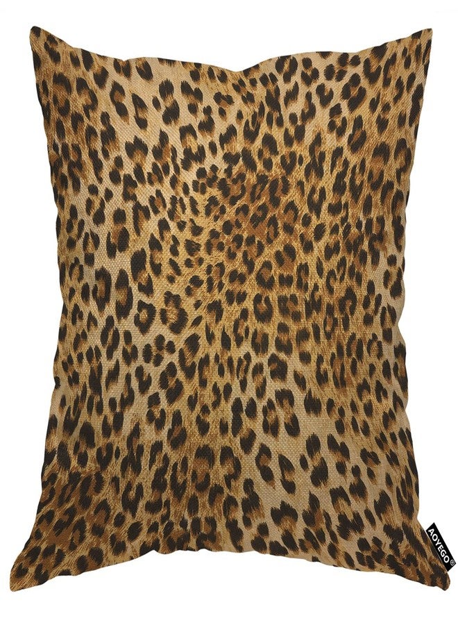 AOYEGO Wild Animal Texture Throw Pillow Cover Cheetah Animal Skin Spotted Dot Block Tiger Jaguar Leather Pillow Case 18x18 Inch Square Cushion Cotton Linen Decorative for Couch Bed Home - Image 1